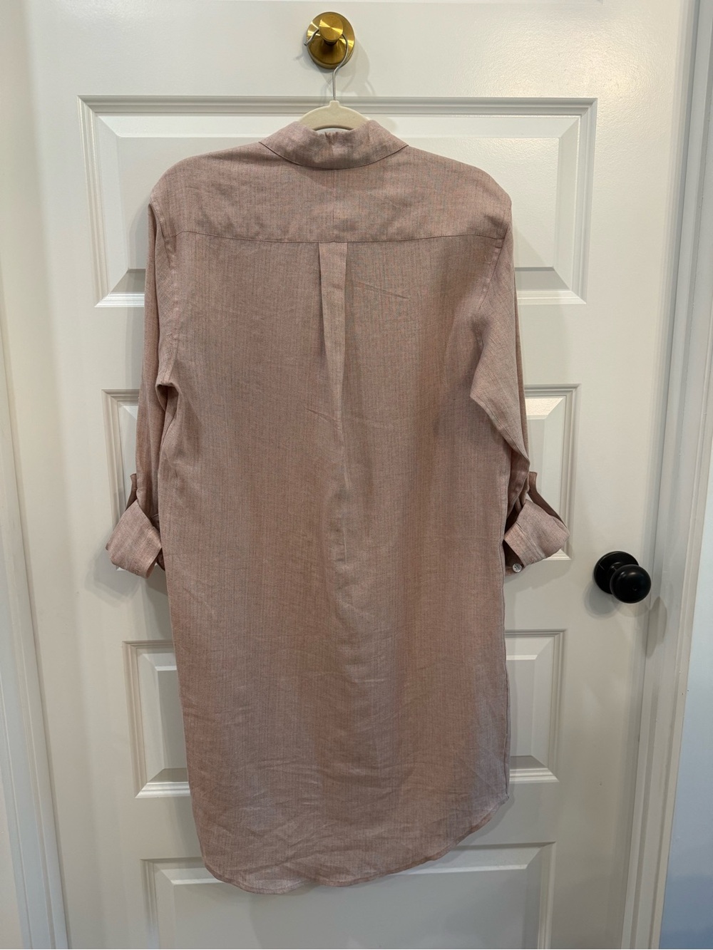 NWT Emily Phillips 100% Linen Button Front Dress Pink Striped NWT Size 4 (6/8) - Picture 5 of 8